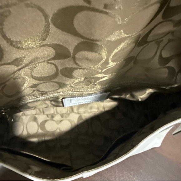 Coach White Leather Bag Purse Shoulder Crossbody Handbag Vintage Y2K - Picture 7 of 8